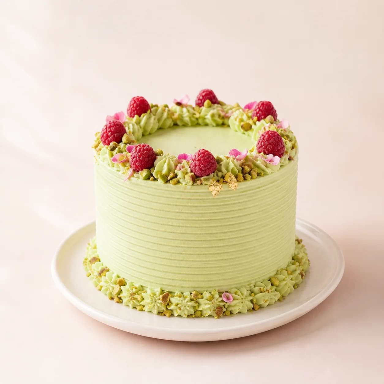 Pistachio celebration cake for a milestone