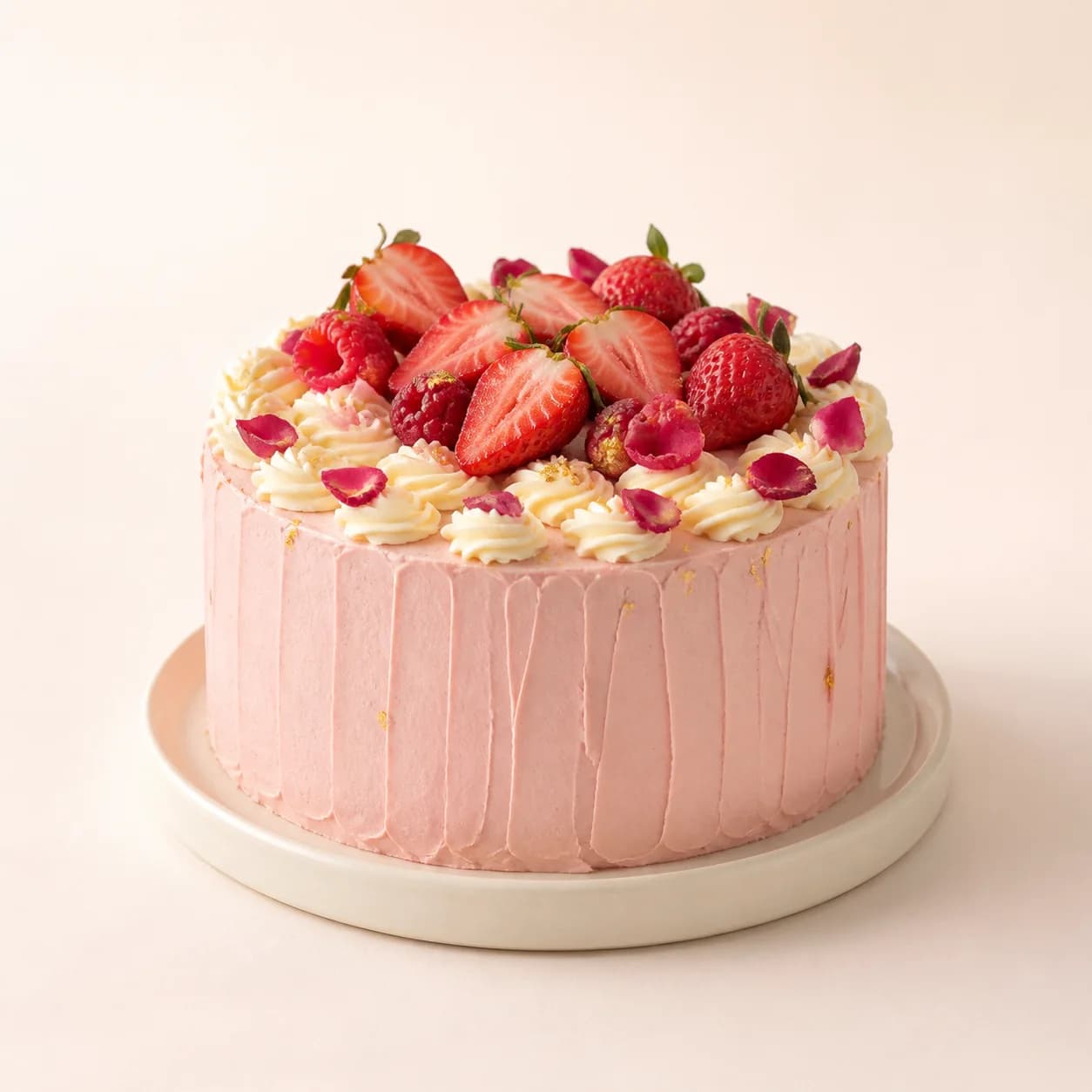 Strawberry cake for an intimate anniversary
